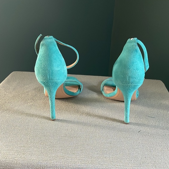 Sam Edelman turquoise, Blue suede Strappy Heels - Picture 5 of 10